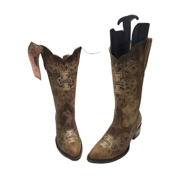 Idaho Vandals Gameday Embroidered Women's Western Cowgirl Boots Size 7.5B New - Picture 6 of 11